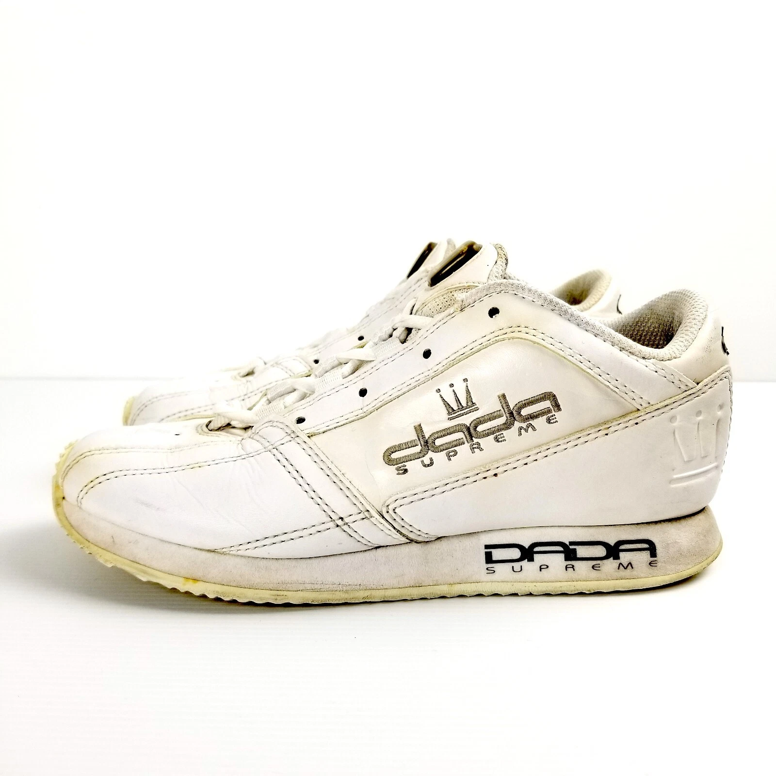 DADA Supreme Vintage Sneakers Shoes White Silver US 35.5 Hip Hop 90s Y2K