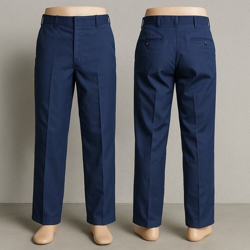 DSCP Tennessee Apparel Mens Blue Wool Blend Dress Pants 33R Military Formal