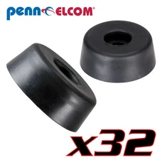 Thirty Two Pack Penn Elcom 9112 Rubber Cabinet Foot 1.28"Dia x 0.5"H Heavy-duty