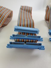 IDC Ribbon Cable 50 Pin 50 Way 22" M/M/F Connector Flat Rainbow Color PACK OF 4
