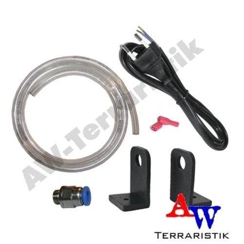 AW-TERRARISTIK Zubehör - Anschlussset für Druckpumpe für Beregnungsanlage (Kabel, Ständer etc.)