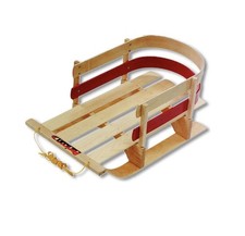 Paricon Baby Sled Wood Deluxe Pull Sleigh 29 in B40