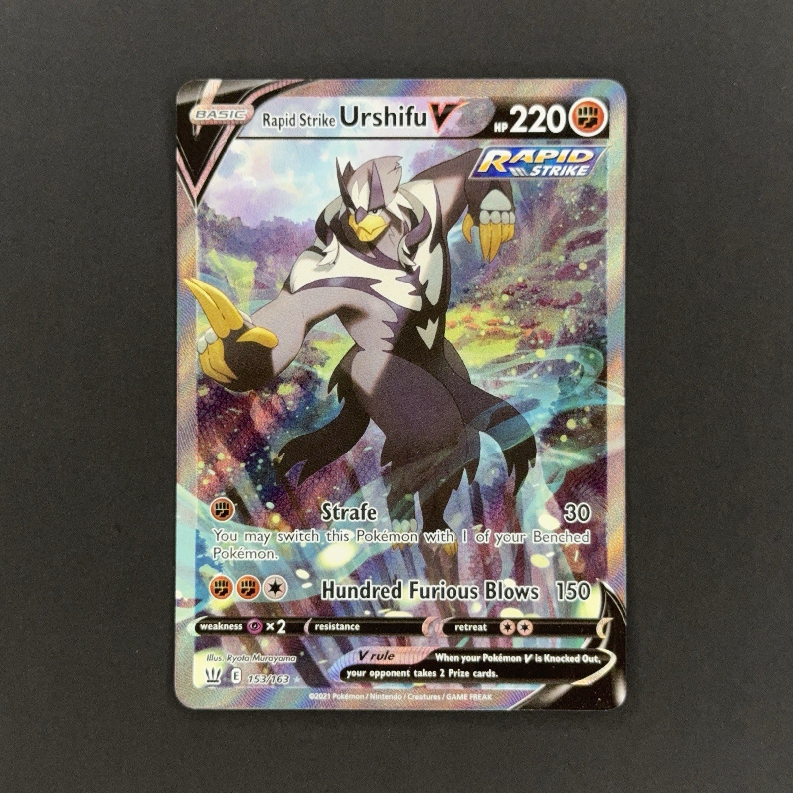 Rapid Strike Urshifu V 153/163 Battle Styles Full Art Holo NM
