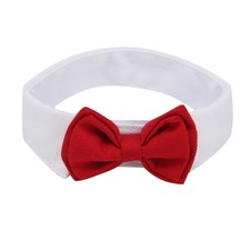 Handcrafted Adjustable Formal Pet Bowtie Collar Neck Tie Dogs Cats Red Large