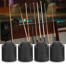  Black 10pcs Pool Cue Tip Rubber Cover Billiards Cues Stick Protection WT