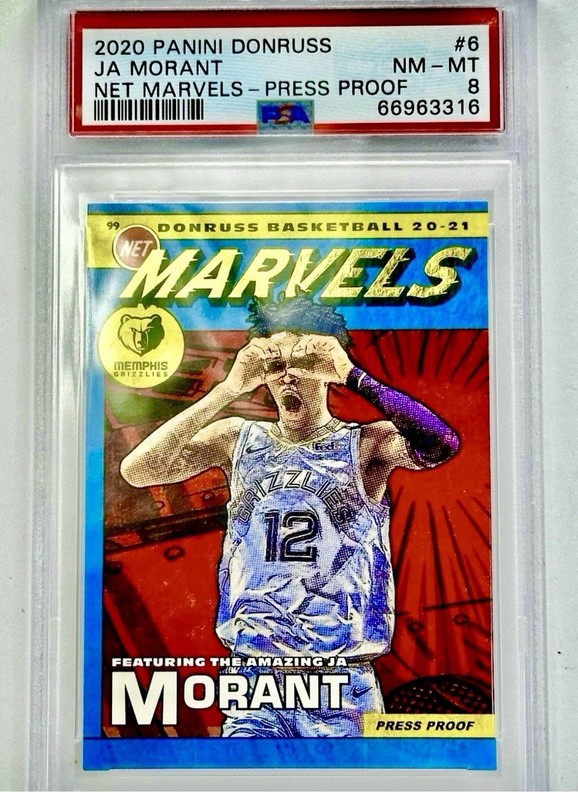2020 Panini Donruss Net Marvels GOLD Press Proof #6 Ja Morant SSP  Case Hit!