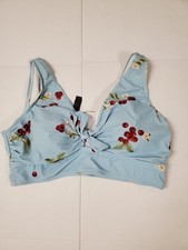 Torrid Marilyn Monroe Swimsuit Top Knotted Front Cherries Design Padded Size 2