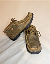 Twisted X Youth Driving Moccasins Kids Sz 2.5M Brown Leather Moc Toe YDM0001
