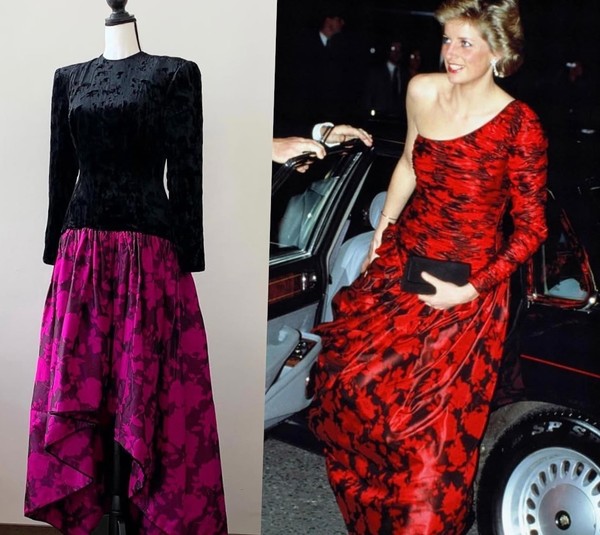 Abendkleid Catherine Walker Seide und Samt