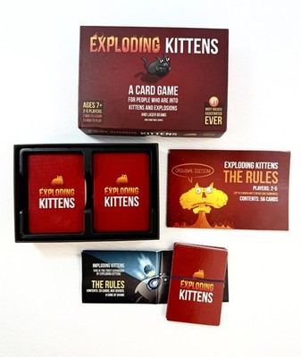Original Exploding Kittens Card Game WITH Expansion Pack - 20 Additional Cards