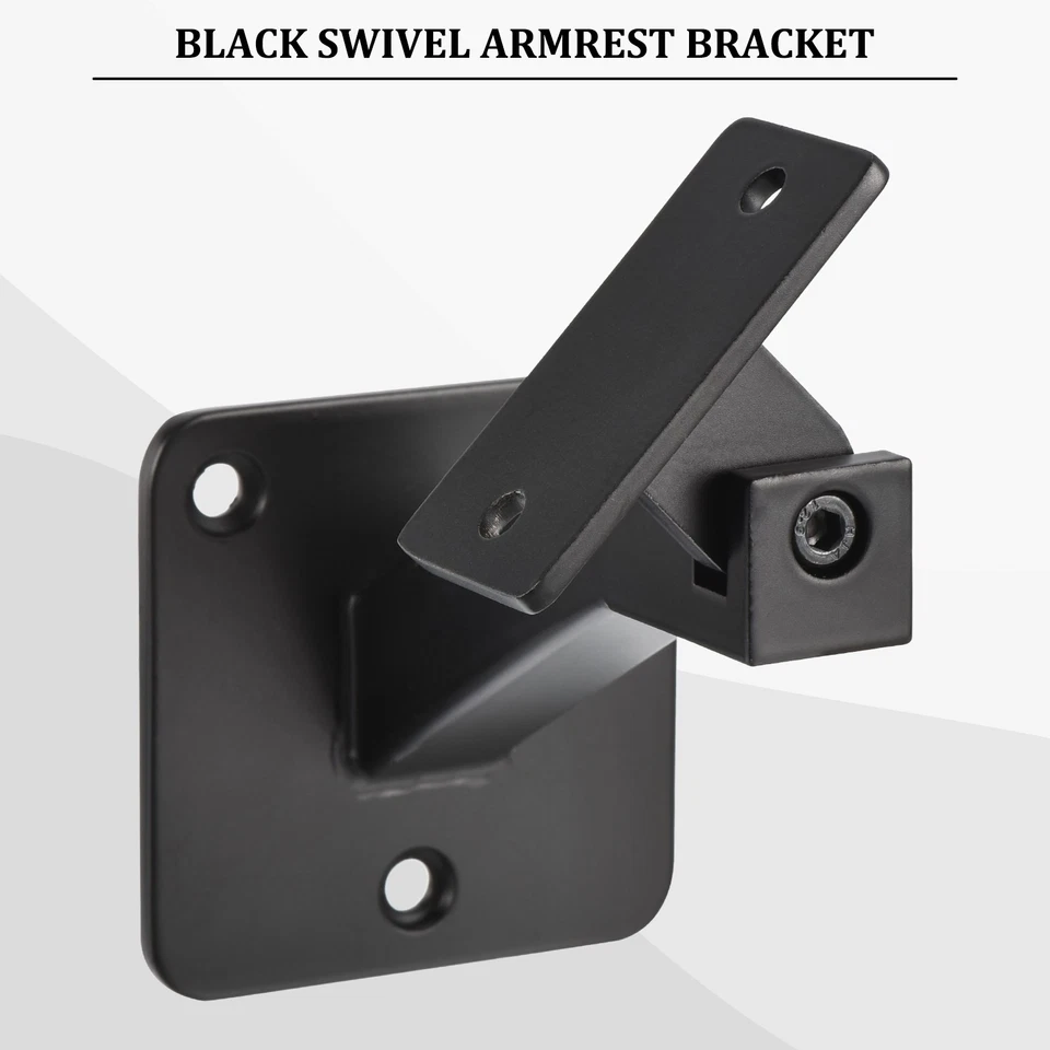 Black Swivel Hand Rail Brackets Adjustable Square Hand Rail Brackets (6pcs) Foto 4 de 4