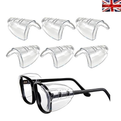Universal Clip-On Seitenschilde für Schutzbrille - 3 Paar - Windschutz