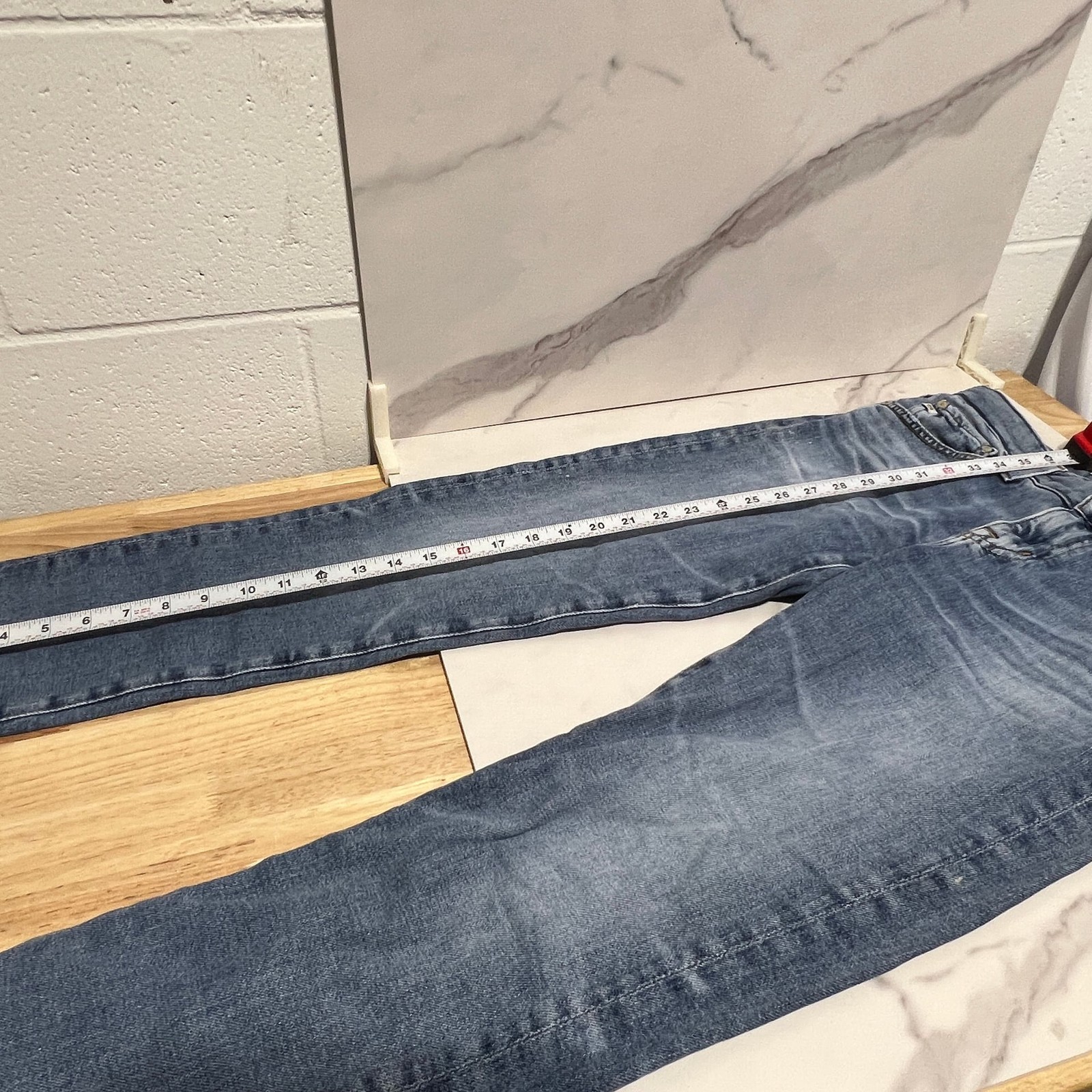 AG Adriano Goldschmied AG-ED Denim Light Wash Straight Leg Jeans Size 24 thumbnail 13