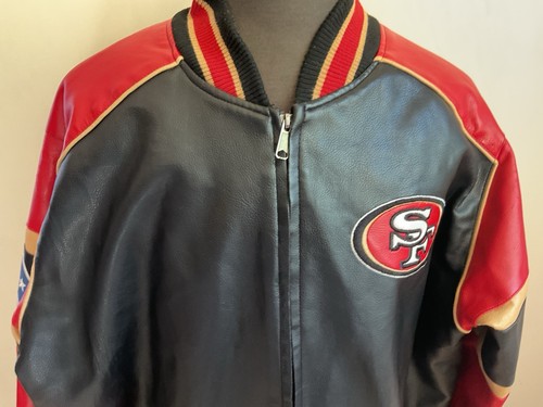 NFL San Francisco 49ers Jacket Faux Leather Sz 2XL NFL G-III - Picture 6 of 13