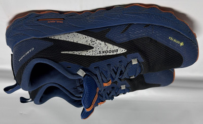Brooks Cascadia 17 GTX Trail Running Shoes Mens 13 Blue Black Orange Goretex
