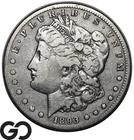 1893-CC Morgan Silver Dollar Coin, Choice Fine++ Better Date Carson City Issue