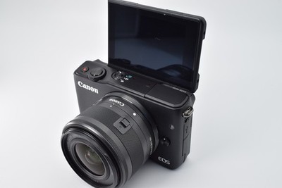 Canon EOS M10 Mirrorless Digital Camera Black EF-M 15-45mm IS STM