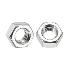 200pcs Hex Nuts - [5/16"-18] 304 Stainless Steel 18-8 Hardware Nuts, Silver