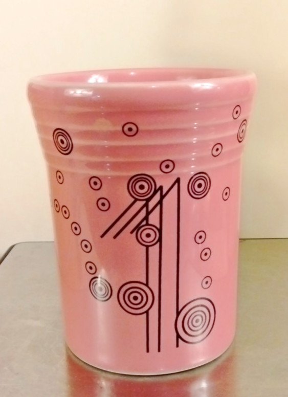 Homer Laughlin FIESTA Champagne Bubbles TUMBLER -Rose/ Pink 