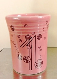 Homer Laughlin FIESTA Champagne Bubbles TUMBLER -Rose/ Pink - Mega China