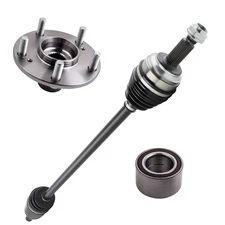 Front Right CV Axle Shaft+Wheel Hub Bearing Kit for Honda Civic 1.8L EX DX LX GX