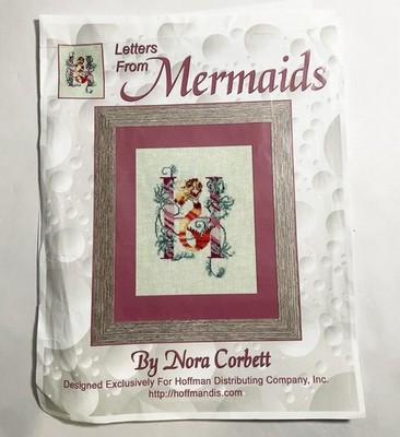 Nora Corbett Cross Stitch Pattern - Letters From Mermaids Alphabet  - Letter H