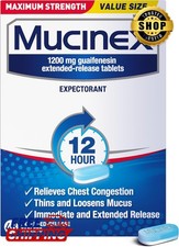 12Hr Max Strength Expectorant Chest Congestion Relief 48 Tablets