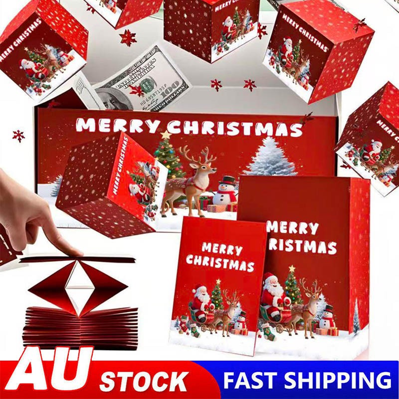 Merry Christmas Surprise Gift Explosion Boxes Money Bounce Jumping Box Kids Gift