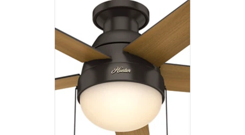 Hunter Fans - Anslee 46 Inch Low Profile Ceiling Fan with LED Light Kit and Pull - Picture 3 of 4