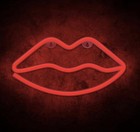 Illumina Battery Operated Neon LED Lips Wall Light 5.5” X 10.5” New In Box Red — photo 1