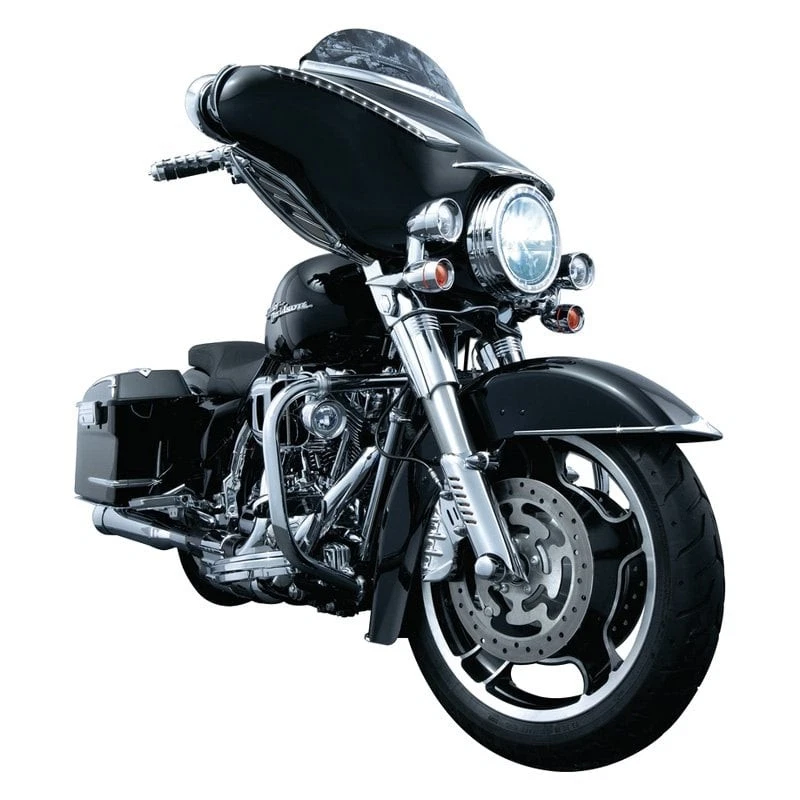 For Harley-Davidson Road King 00-13 Kuryakyn Lower Chrome Leg Deflector Shields Foto 4 de 4