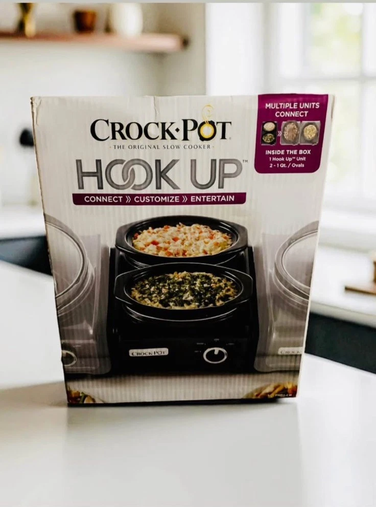 Crock-Pot Hook Up 2-1 Qt Oval Slow Cooker NEW Entertainment Set Double