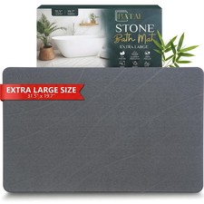 Extra Large Stone Bath Mat - 31.5 x 19.7 - Absorbent Diatomaceou