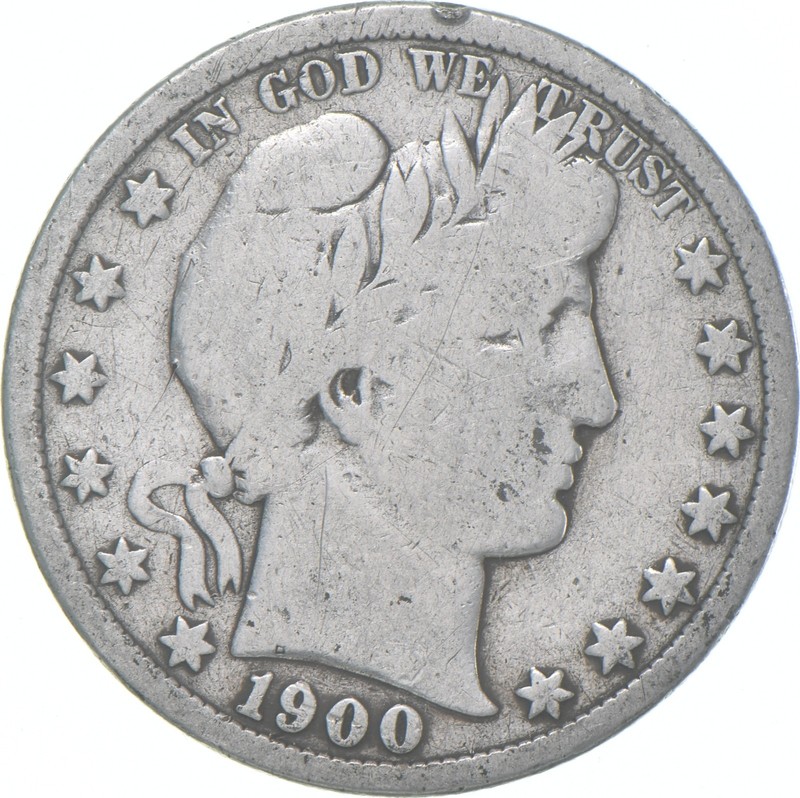 1900-S Barber Half Dollar Average Circ 90% Silver *6584
