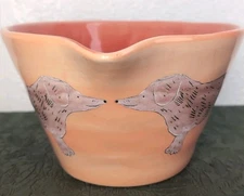 Anthropologie Gemma Orkin Dachshund Painted Pups Mixing Bowl 64 Oz