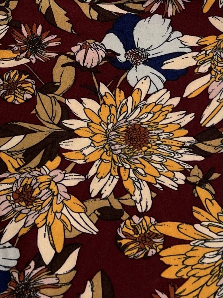 Leggings LuLaRoe OS Talla Única Otoño OTOÑO Floral Colorido Margarita MAMÁ Cintura Elástica Foto 3 de 4