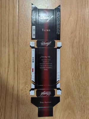opened empty cigarette hard pack--100 mm-Ukraine-Davidoff-10 cigarettes