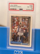 1992-93 Topps Shaquille O'Neal #362 PSA 8 MINT Rookie RC HOF - Orlando Magic