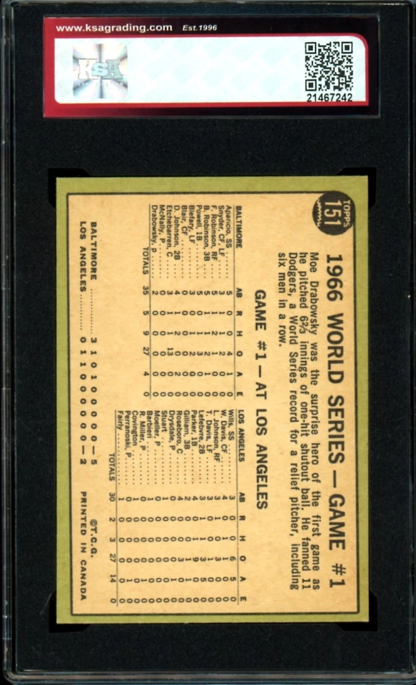 1967 Topps OPC O PEE CHEE #151 Baltimore Orioles con S Moe cortacésped 11 KSA 7 casi nuevo Foto 2 de 2
