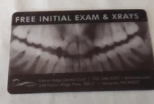 NEW FALCON RIDGE MESQUITE NV DENTAL ADVERTISING CARD W/AUTHENTIC X-RAY PICTURE