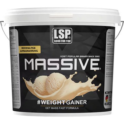 LSP Massive X Weight Gainer, 4000g Dose, Vanilla Ice Cream
