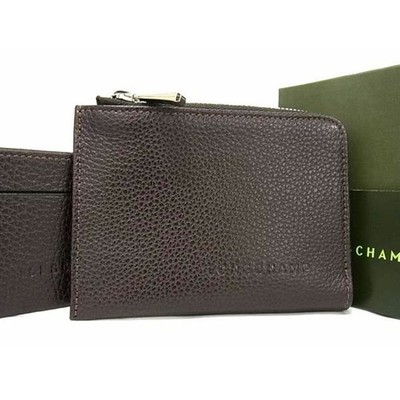 LONGCHAMP Leder Kartenetui Münzetui Geldbörse braun [unbenutzt]