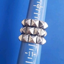 Vintage Silver Tone Artisan Ring. Size 9.5