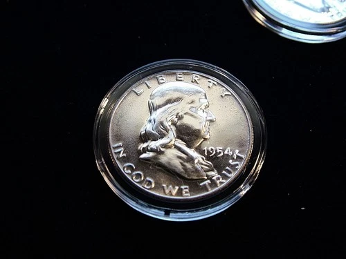1954 SILVER PROOF FRANKLIN HALF DOLLAR FBL GEM 90% SILVER