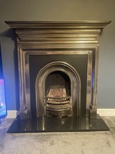 metal fireplace surround