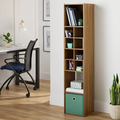 Mainstays 5 Cube Vertical Storage Organizer, Warm Walnut