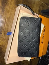 Louis Vuitton M61864 Monogram Empreinte Zippy Wallet - Black