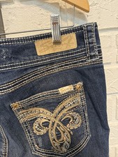 Seven7 Boot Cut Jeans Womens Size 12 Dark Wash Stretch Denim Classic Fit