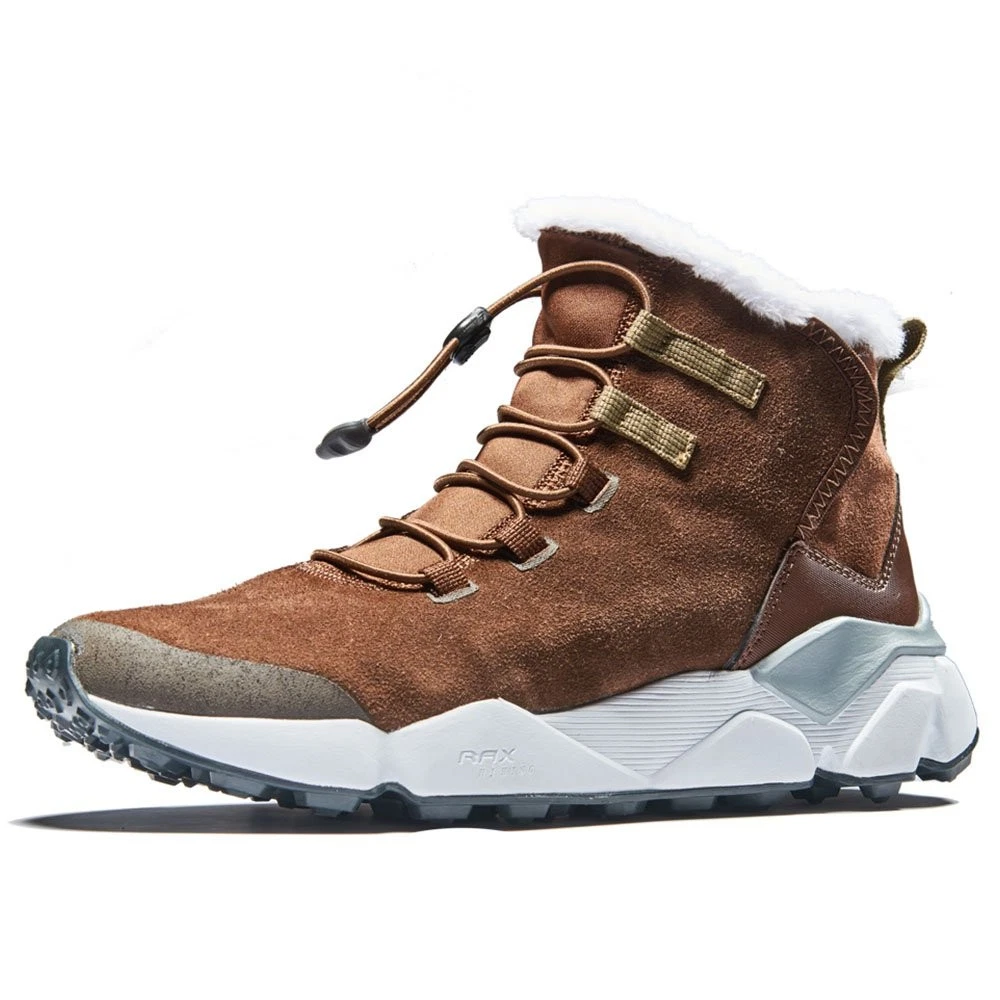 Men's Outdoor Anti-Slip Waterproof Snow Boot with Fur Lined Winter Warm Shoes...