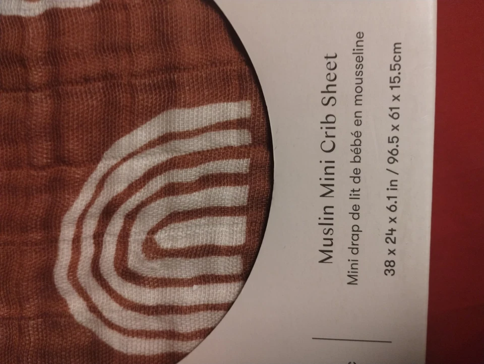 Mini sábana babyletto de muselina arco iris - algodón orgánico Foto 3 de 4